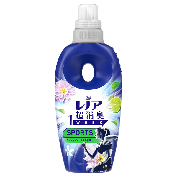 超消臭1WEEK 柔軟剤 SPORTS / 本体 / 490ml / フレッシュシトラスの香り 超消臭1WEEK 柔軟剤 SPORTS / 本体 / 490ml / フレッシュシトラスの香り