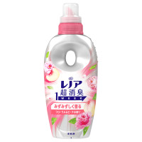超消臭1WEEK 柔軟剤 / 本体 / 490ml / みずみずしく香るフローラル&ピーチの香り