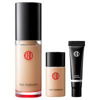 【数量限定】アクアファンデーション 増量&カラーベースミニ付 / 【002】明るめの肌色(ピンクオークル) / 30mL、10mL、4g