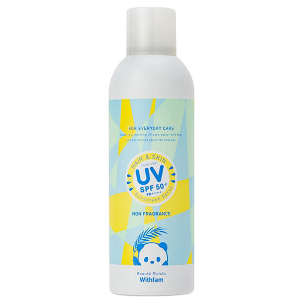 Withfam ヘア&スキンUVスプレー / SPF50+ / PA++++ / 本体 / 200g / 無香料 Withfam ヘア&スキンUVスプレー / SPF50+ / PA++++ / 本体 / 200g / 無香料