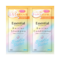 エッセンシャルプレミアム うるおいバリアシャンプー&コンディショナー スパークルモイスト ピロー / 15ml、15ml / ホワイトピーチ&ムスクの香り