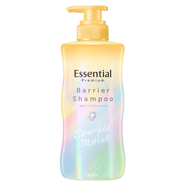 エッセンシャルプレミアム うるおいバリアシャンプー スパークルモイスト / 430ml / ポンプ / ホワイトピーチ&ムスクの香り