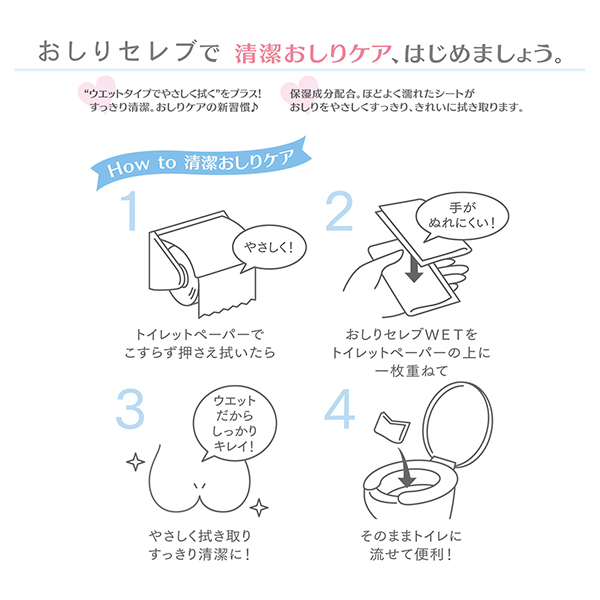 おしりセレブWET / 12枚 / おでかけ用 1