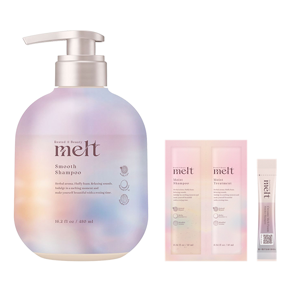 【数量限定】スムースシャンプー セット / 480ml、10ml・10ml、1g