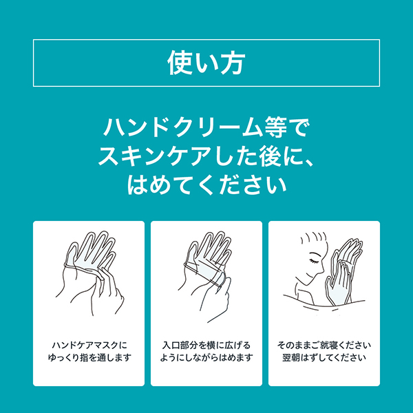 一晩中指先までまるごと守る お手入れ底上げ ハンドケアマスク / S～M(4枚入り) 1