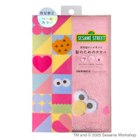 【入荷次第販売開始】ヘアドライマイクロファイバータオル / エルモ ペールピンク / 約38×85cm