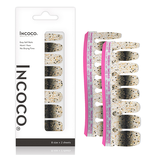 【限定品】インココ貼るマニュキュアシート / ミッドナイト スパークル / 8サイズ×2シート
