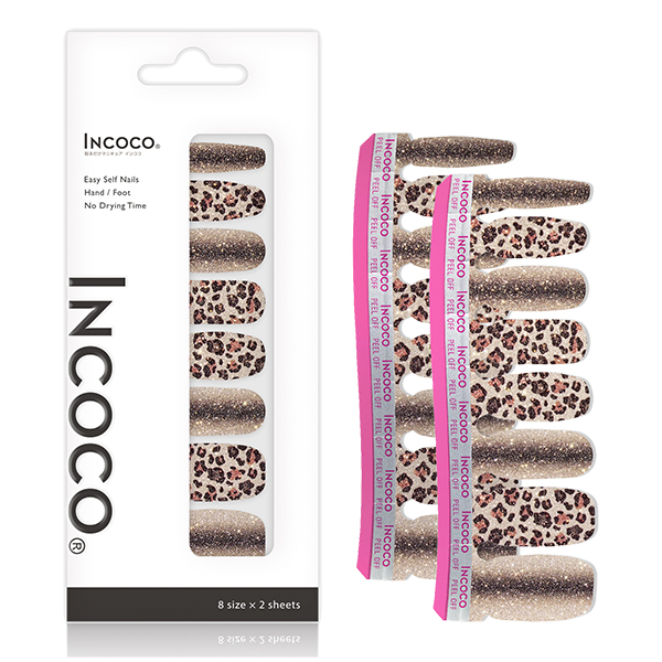 【限定品】インココ貼るマニュキュアシート / リュクス レオパード / 8サイズ×2シート