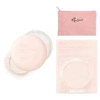 【@cosme SHOPPING限定】エテュセ プレストパウダーセット オリジナルフラットポーチつき / 7g、7g、1個