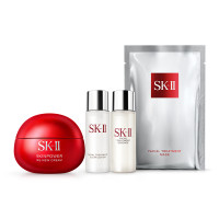 【@cosme限定:総額36059円(税込)相当】スキンパワー リニュー クリーム アニバーサリー コフレ / 80g、30ml、30ml、1枚