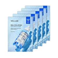 REAL HYALURONIC BLUE AMPOULE MUSK 5P / WELLAGE(フェイス用シート