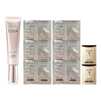 美白&エイジングケアUV乳液(デーケアレボリューション ブライトニング+ba) 限定セット / SPF50+ / PA++++ / 35ml、6包、6包、0.4ml×2 / アクアフローラルの香り