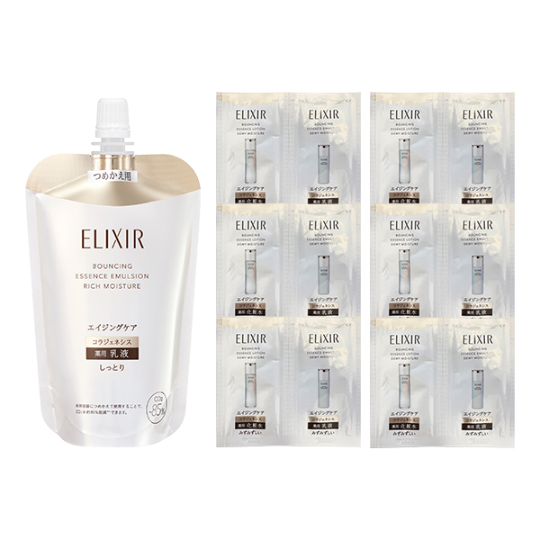 エイジングケアの乳液(しっとりタイプ レフィル) 限定セット / 110ml、6包、6包 / レフィル / アクアフローラルの香り / しっとりタイプ