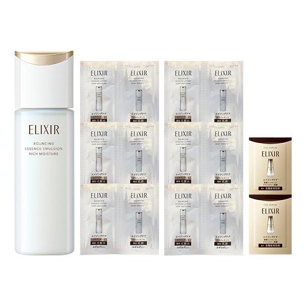 エイジングケアの乳液(しっとりタイプ) 限定セット / 130ml、6包、6包、0.4ml×2 / アクアフローラルの香り / しっとりタイプ