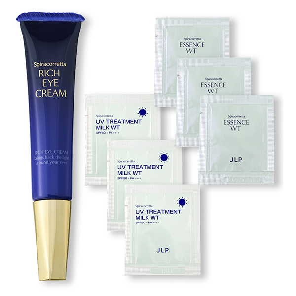 リッチアイクリーム美容液とUVケアセット / SPF50+ / PA++++ / 15g、1ml×3包、1g×3包 / 本体、サンプルパウチ