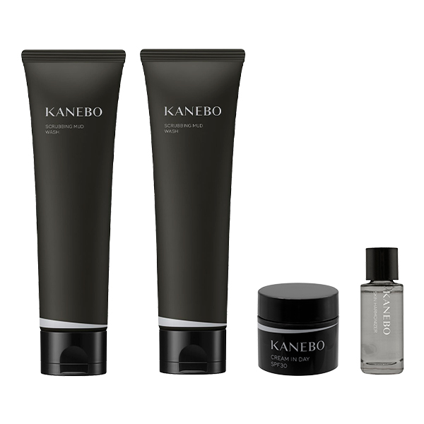 スクラビング マッド ウォッシュ デュオ セット / 130g×2、4g、7ml / フルーティーフローラルの香り