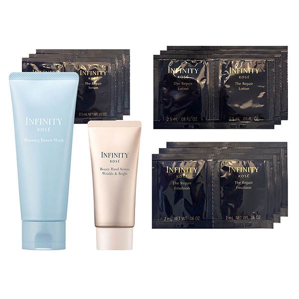 モーニング リニュー + ビューティハンドセラム リンクル&ブライト トライアル付セット / 100g、55g、2.5mL×6、2mL×6、0.5mL×6