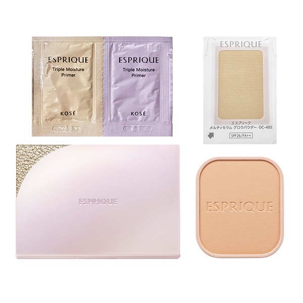 メルティセラム グロウパウダー レフィル(OC-405 オークル)+ ファンデーションケース トライアル付セット / OC-405 オークル / 9g、1個、2g、0.6g、0.6g