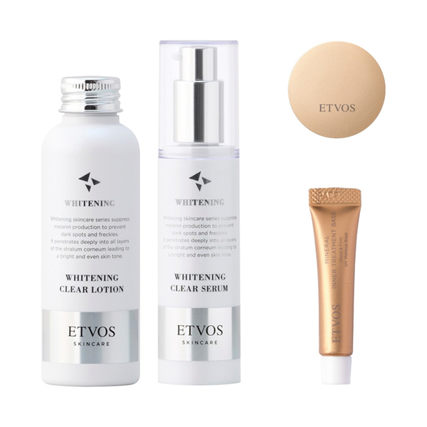 ホワイトニングクリアライン ミニ下地&パウダー付きセット / 120ml、50ml、4.4g、0.8g