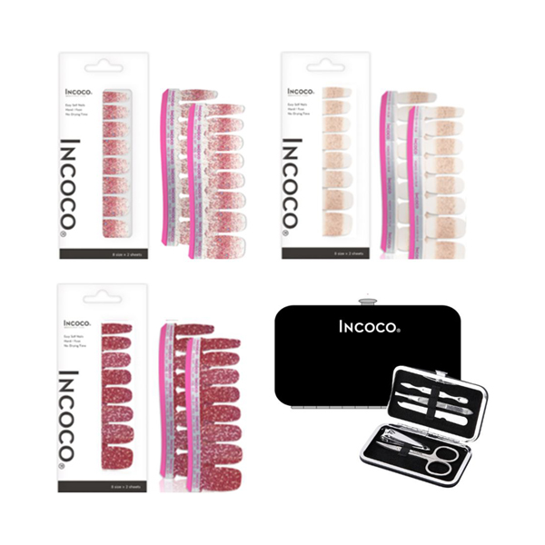 インココ マニキュアシート 限定アイテム2 / 8サイズ×2シート×3、1セット