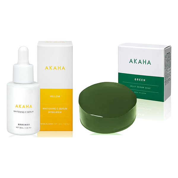 薬用ホワイトニングCセラム&ゼリーセラムソープGREENセット / 30mL、100g