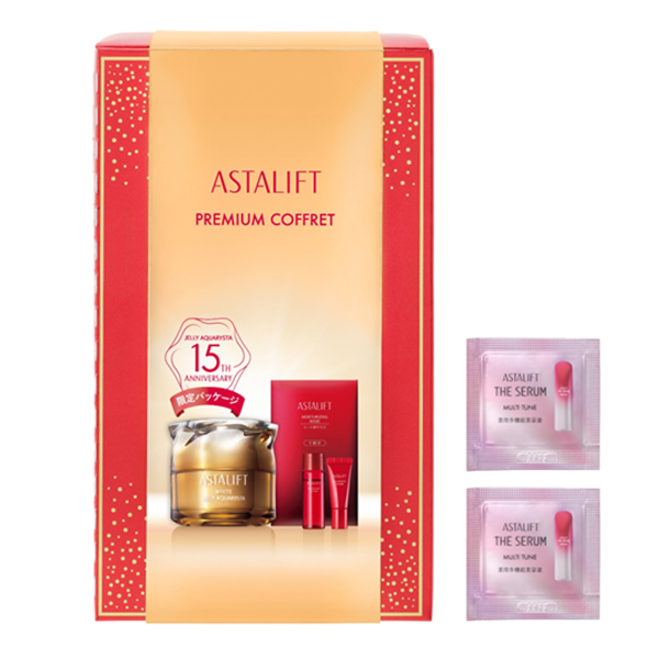 @cosme限定 ホワイトジェリー 15thプレミアムコフレ / 60g、14mL、7g、1枚、2包