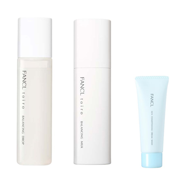 【透明もちぷる肌が叶う!】トイロ バランシングスキンケアキット スキンコンディショニング洗顔ミニサイズ付き / 120mL、60g、20g / 本体×2、特典×1