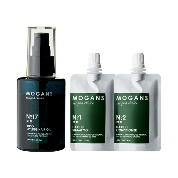 結薔 スタイリングヘアオイル+白樹トラベルキット / 90mL、40mL、40mL