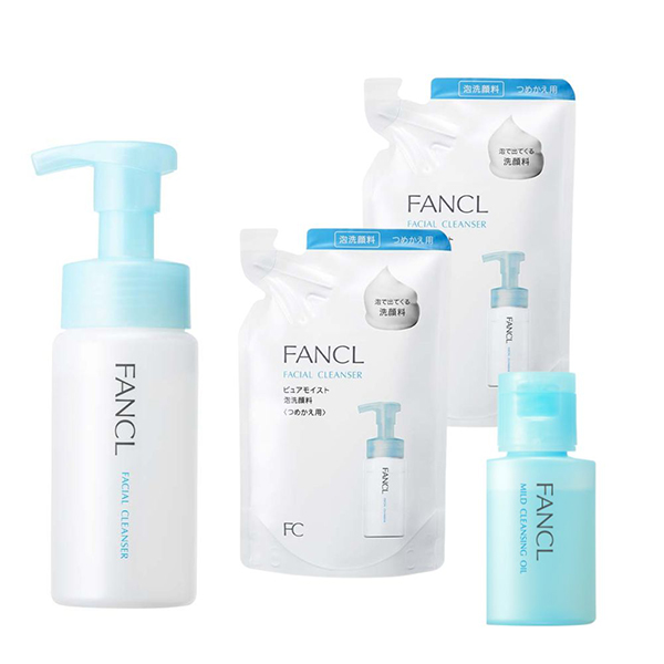 【111円お得!ふわふわ泡洗顔料】ピュアモイスト泡洗顔キット マイクレブルーミニボトル付き / 150mL、130mL×2、20mL / 本体×1、詰替え×2、特典×1