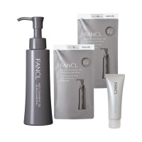 【310円お得!毛穴ごっそり!】 マイルドクレンジングオイル〈ブラック&スムース〉キット 泥ジェル洗顔ミニサイズ付き / 本体×1、詰替え×2、特典×1 / 120mL、115mL×2、20g