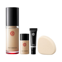 アクアファンデーション 特別セット(2025) / SPF25 / PA++ / 【002】明るめの肌色(ピンクオークル) / 30mL、10mL、4g