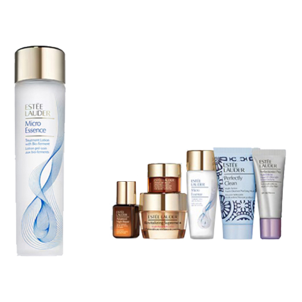 @cosme限定 ホリデーマイクロ エッセンス ローション BF ギフトセット / 200ml、7ml、5ml、15ml、30ml、30mL、15ml