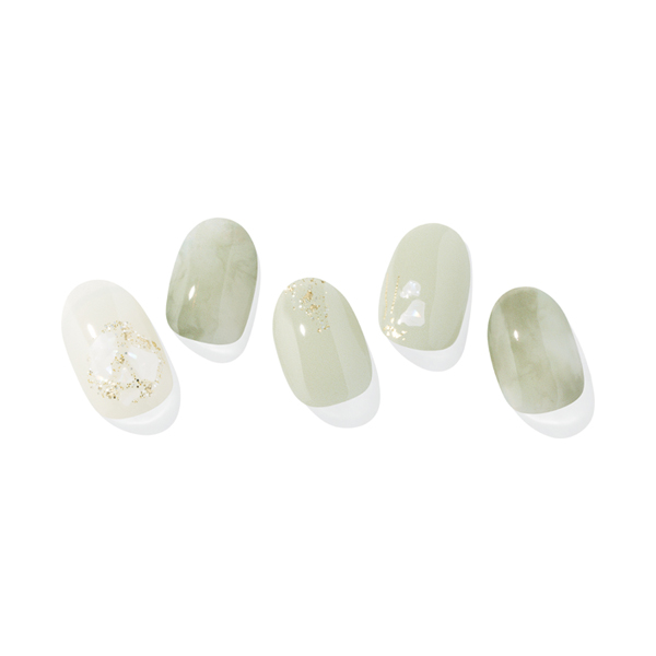 セミキュアジェルネイル / ND-077-J N Green Tea / 2枚×30ピース、1個、1個、2枚 セミキュアジェルネイル / ND-077-J N Green Tea / 2枚×30ピース、1個、1個、2枚