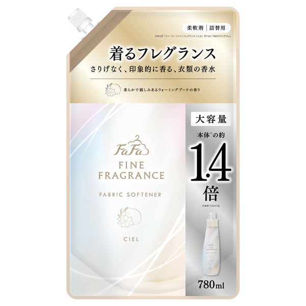 ファインフレグランスシエル / 780ml / 詰替 / 優しいウォーミングブーケの香り