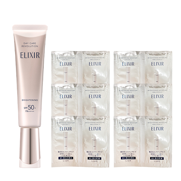 美白&エイジングケアUV乳液(デーケアレボリューション ブライトニング+ba) 限定セット / 35ml、6包、6包