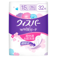 1枚2役Wガード 女性用 軽度尿ケア製品 / 32枚 (15cc 19cm) / さわやかな香り