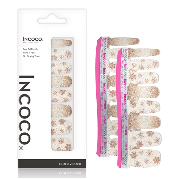 【限定品】インココ貼るマニュキュアシート / フロステッド ゴールド / 8サイズ×2シート