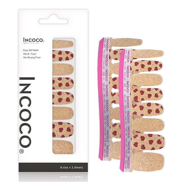 【限定品】インココ貼るマニュキュアシート / ティンセル & ハート / 8サイズ×2シート