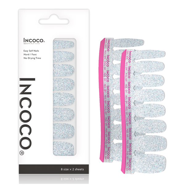 【限定品】インココ貼るマニュキュアシート / シャイニング スノー / 8サイズ×2シート