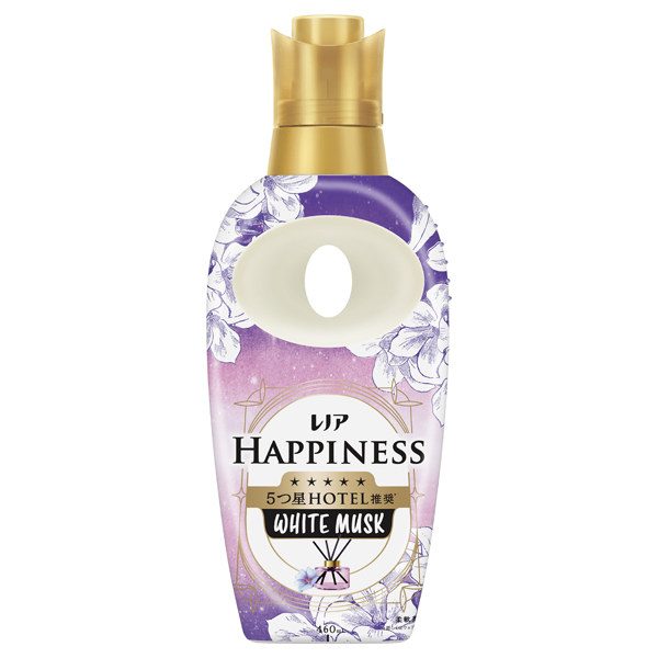 ハピネス 5つ星ホテルの夢ふわタッチ 柔軟剤 / 本体 / 460ml / ホワイトムスクの香り ハピネス 5つ星ホテルの夢ふわタッチ 柔軟剤 / 本体 / 460ml / ホワイトムスクの香り