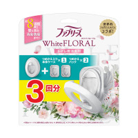 消臭芳香剤 トイレ用 / 本体(詰め替え入り) / つめかえ入り本体ケース1個、つめかえ2個 / ホワイトフローラル