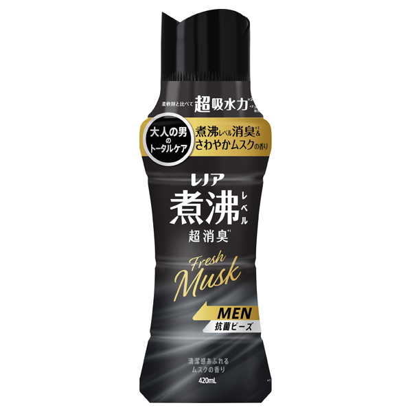 煮沸レベル超消臭 抗菌ビーズ MEN Fresh Musk / 420ml / 詰め替え / 清潔感あふれるムスクの香り
