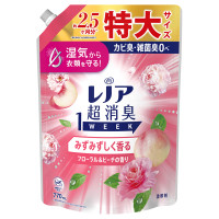 超消臭1WEEK 柔軟剤 / 詰め替え / 770ml / みずみずしく香るフローラル&ピーチの香り