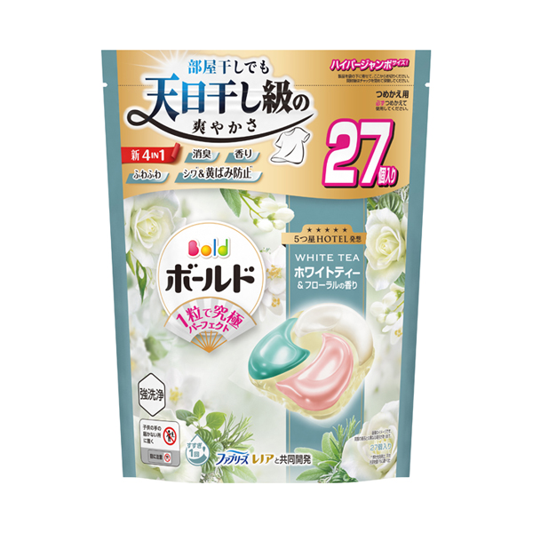 洗濯洗剤 ジェルボール 4in1 / 27個 / 詰め替え / ホワイトティー&フローラルの香り