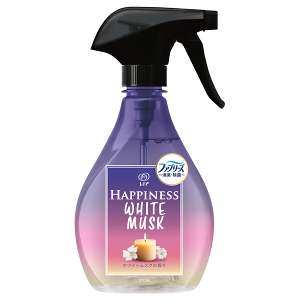 消臭・除菌 5つ星ホテル推奨 衣類・布製品消臭剤 HAPPINESS HOTEL / 370ml / 本体 / ホワイトムスクの香り