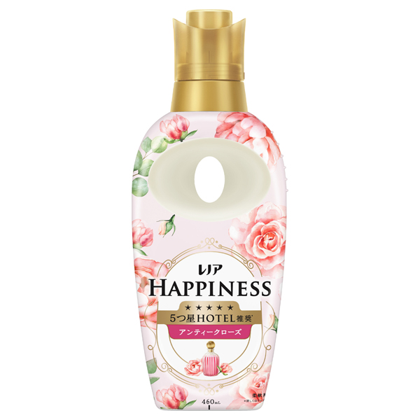 ハピネス 5つ星ホテルの夢ふわタッチ 柔軟剤 / 本体 / 460ml / 華やかに香るアンティークローズの香り ハピネス 5つ星ホテルの夢ふわタッチ 柔軟剤 / 本体 / 460ml / 華やかに香るアンティークローズの香り