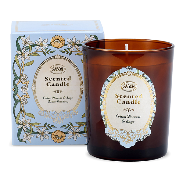 キャンドル コットンフラワー&セージ / 180g