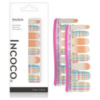 【限定品】インココ貼るマニュキュアシート / サニー ギンガム / 8サイズ×2シート