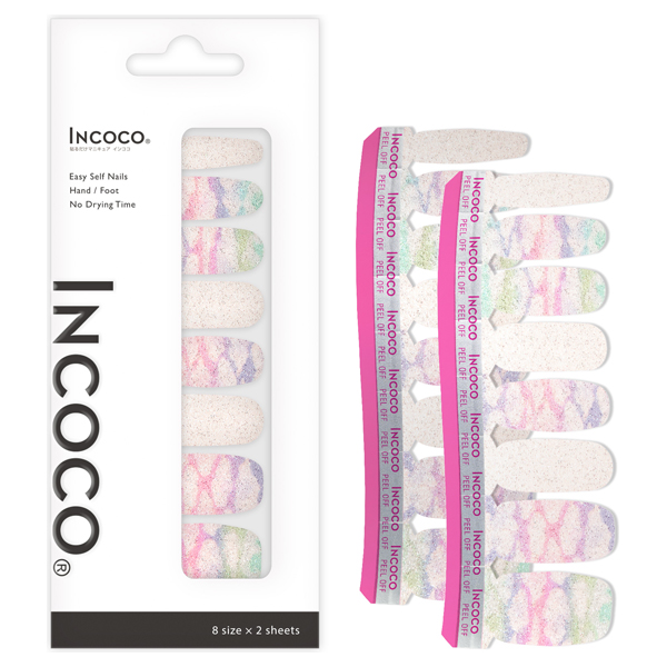 【限定品】インココ貼るマニュキュアシート / スカイ キャンディ / 8サイズ×2シート