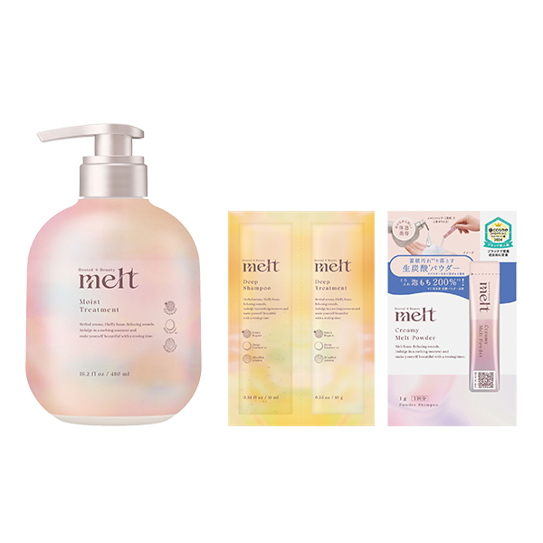 【数量限定】モイストトリートメント セット / 480ml、20ml、1g / ゼラニウム&ミュゲの香り